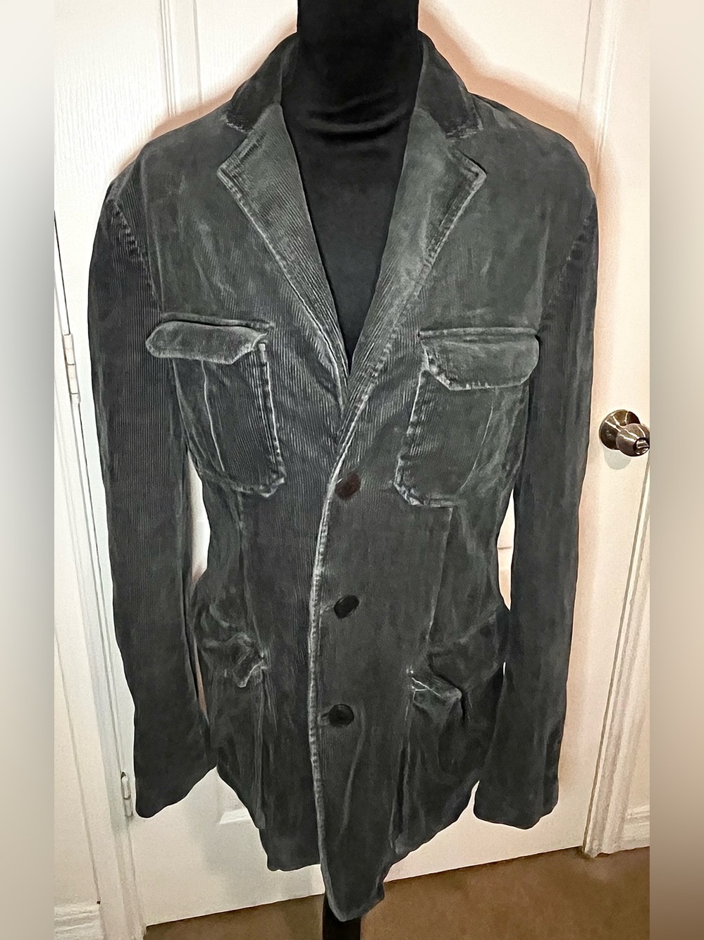 Joseph Abboud Dark Gray Corduroy Blazer